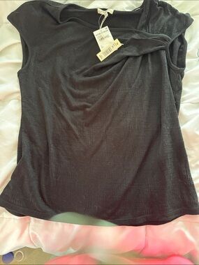 Nordstrom Black Cap Sleeve Tank Top